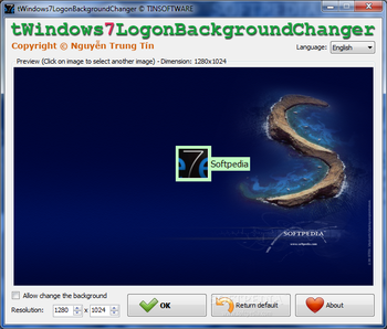 tWindows7LogonBackgroundChanger screenshot