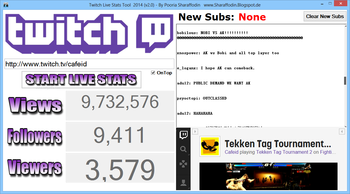 Twitch Live Stats Tool screenshot