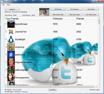 TwitContact screenshot
