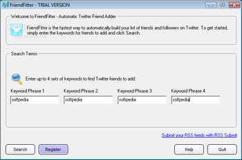 Twitter FriendFitter screenshot