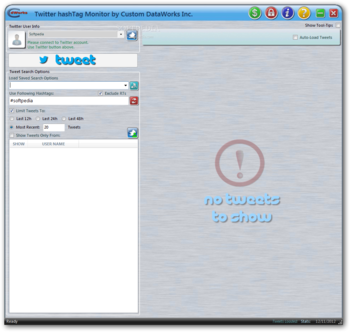 Twitter hashTag Monitor screenshot
