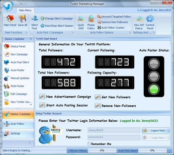 TwittX Marketing Suite screenshot