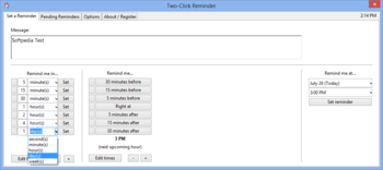 Two-Click Reminder screenshot 2