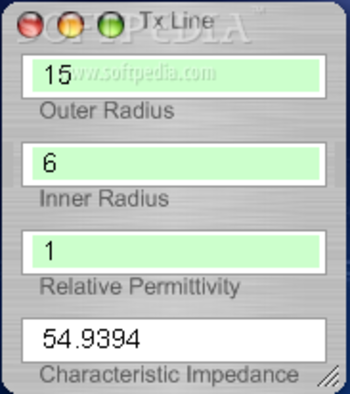 Tx Line Calculator screenshot