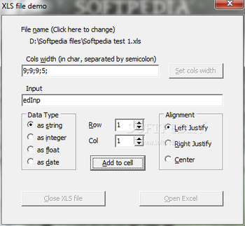 TXlsFile screenshot
