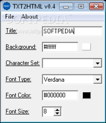TXT2HTML Converter screenshot