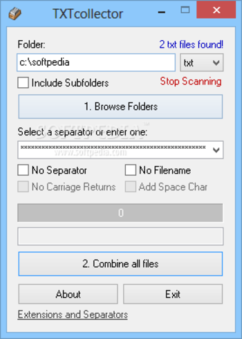TXTcollector screenshot