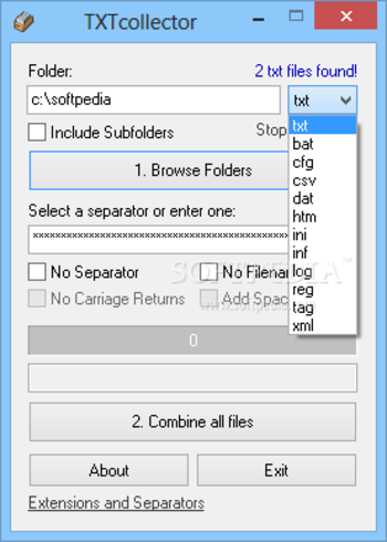 TXTcollector screenshot 2
