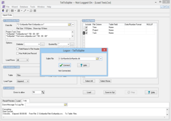 TxtToSqlite screenshot 2