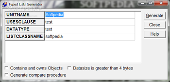 Typed List Generator screenshot