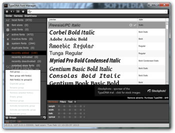 TypeDNA Font Manager screenshot 5