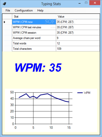 Typing Stats screenshot