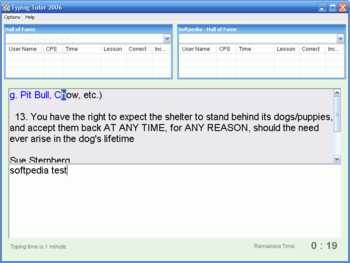 TypingTutor screenshot