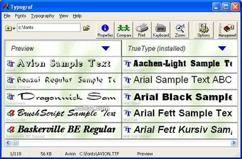 Typograf font manager screenshot 2