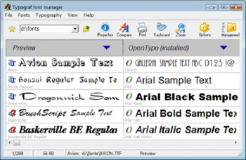 Typograf font manager screenshot 4