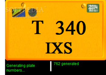 TZ Plate Numbers Generator screenshot