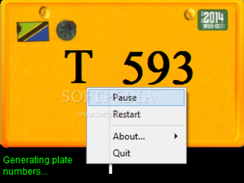 TZ Plate Numbers Generator screenshot 2