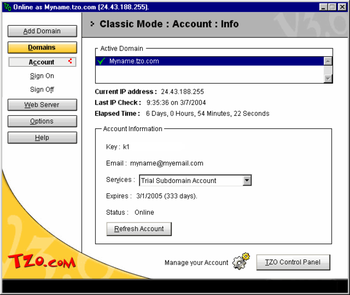 TZO Dynamic DNS with PhotoSharing screenshot 2