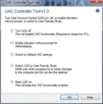 UAC Controller Tool screenshot 2