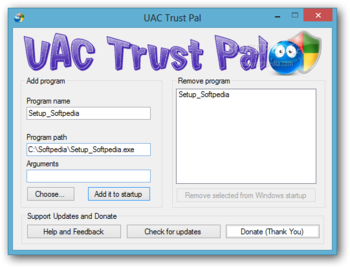 UAC Trust Pal screenshot