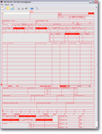 UB-04 EDI Clearinghouse screenshot 2