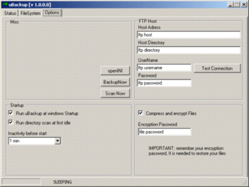 uBackup screenshot