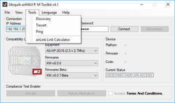 Ubiquiti airMAX M Toolkit screenshot 2