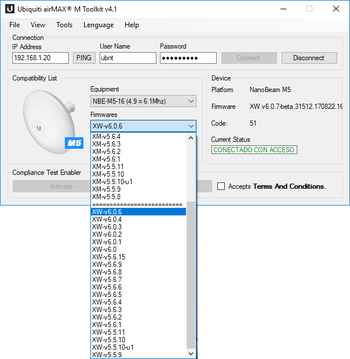 Ubiquiti airMAX M Toolkit screenshot 7