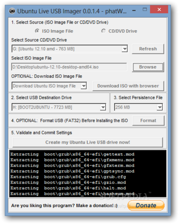 Ubuntu Live USB Imager screenshot 2