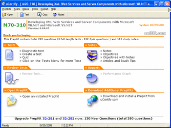 uCertify MCAD - 70-310 practice test screenshot 2