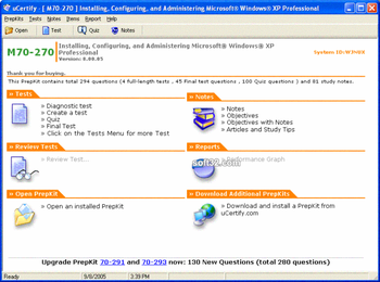 uCertify MCSE - 70-270 practice test screenshot 3