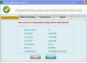UCleanWindows screenshot