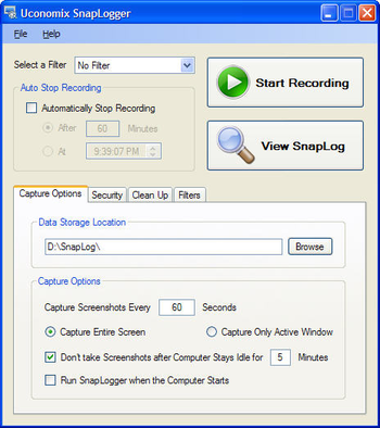 Uconomix SnapLogger screenshot
