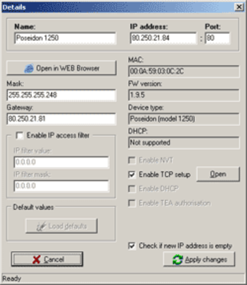 UDP Config screenshot 3
