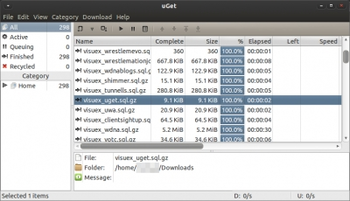 uGet screenshot 2