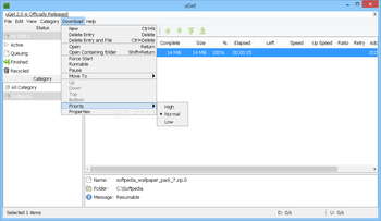 uGet screenshot 6