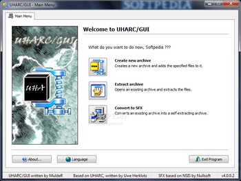 UHARC GUI screenshot