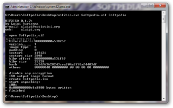 UIF2ISO screenshot