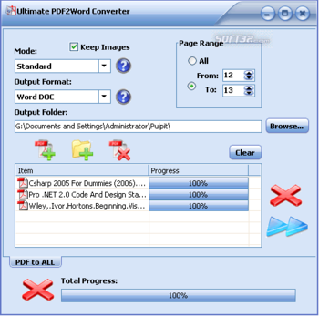 Ulti PDF2Word (PDF to Word) Converter screenshot