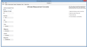 Ultimate Measurement Converter screenshot