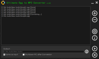 Ultimate OGG to MP3 Converter screenshot