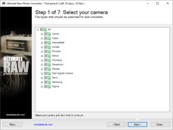 Ultimate Raw Photo Converter screenshot