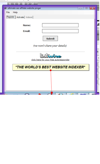 ultimate seo affilate website pinger screenshot