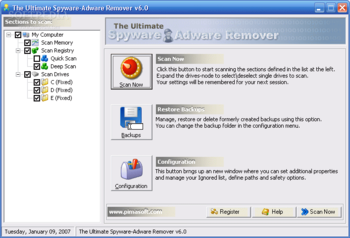 Ultimate Spyware-Adware Remover screenshot