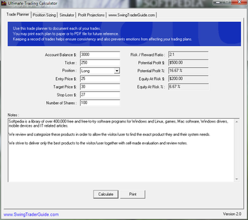 Ultimate Trading Calculator screenshot