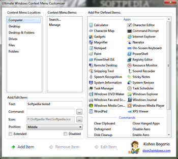 Ultimate Windows Context Menu Customizer screenshot