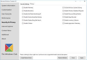 Ultimate Windows Tweaker screenshot 10
