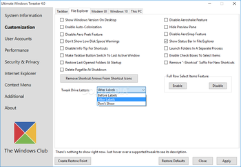 Ultimate Windows Tweaker screenshot 3