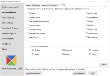 Ultimate Windows Tweaker screenshot 6