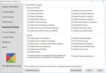 Ultimate Windows Tweaker screenshot 9